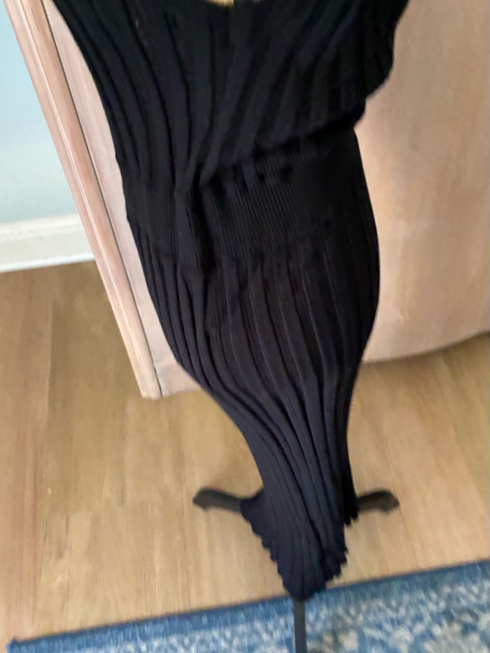 NWT Varley Florian Dress black knit maxi rich mom quiet luxury capsule L - Picture 12 of 16